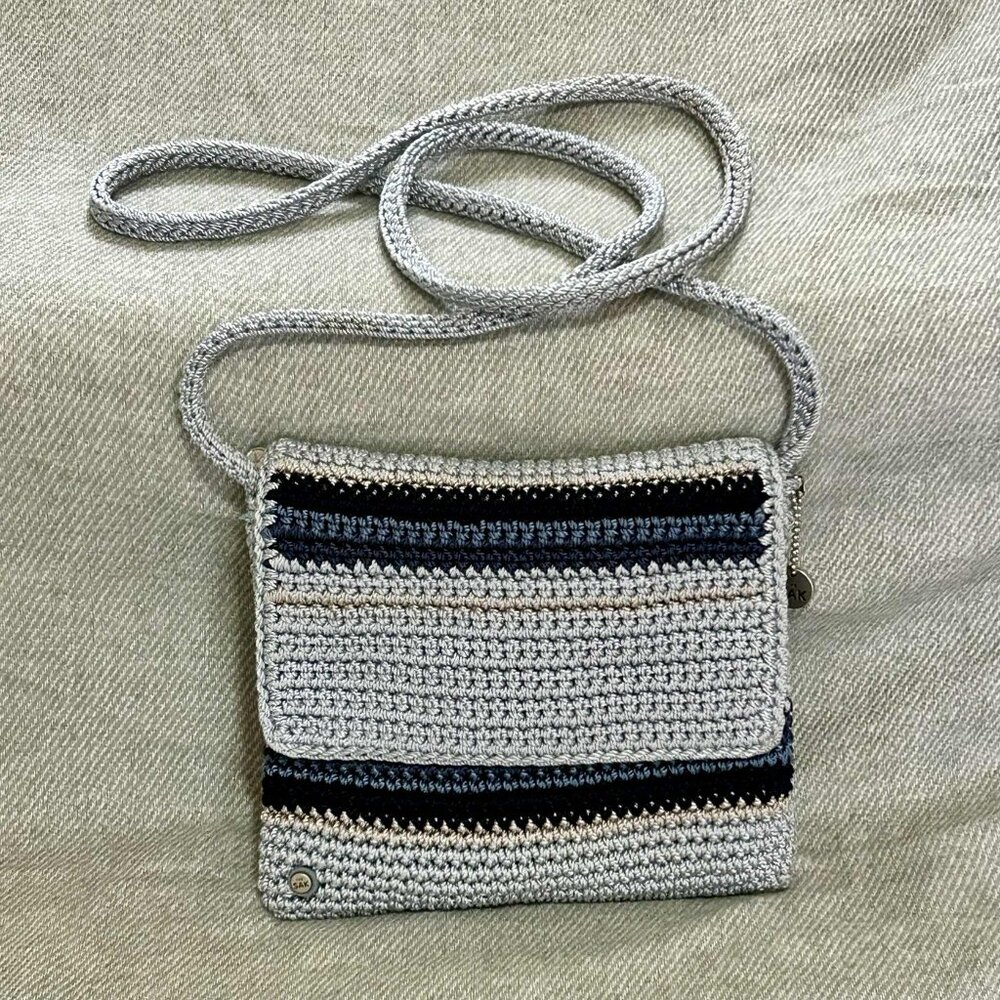 The Sak Shades of Blue Crochet Crossbody Purse
